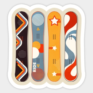 Retro Snowboards Sticker